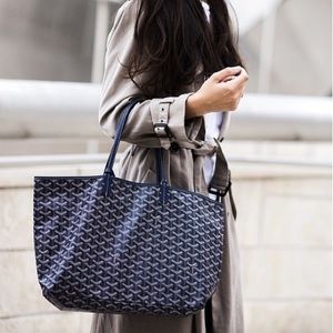 GOYARD Navy St Louis PM Tote